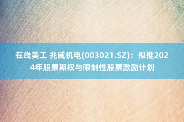 在线美工 兆威机电(003021.SZ)：拟推2024年股票期权与限制性股票激励计划